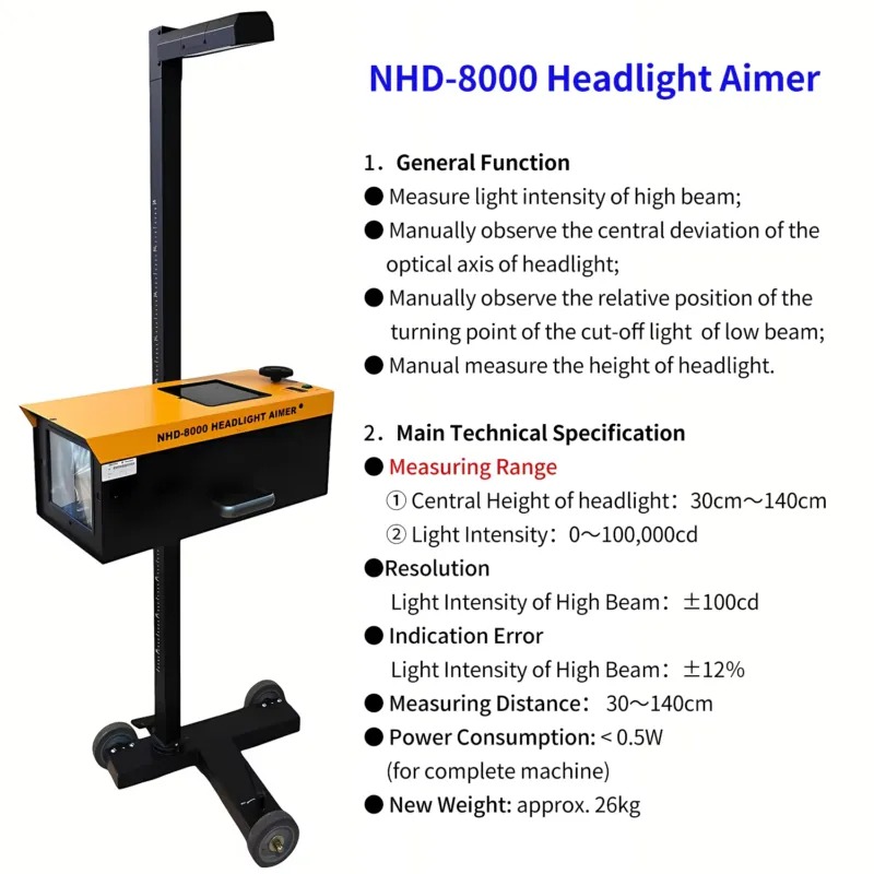 Headlight Aiming Tool - Macchina per la calibrazione e l'allineamento